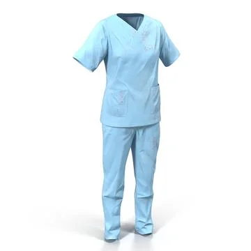 3D Model: Female Surgeon Dress 12 with Blood 3D Model #90654869