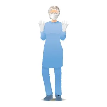 Female Surgeon Stock Illustration