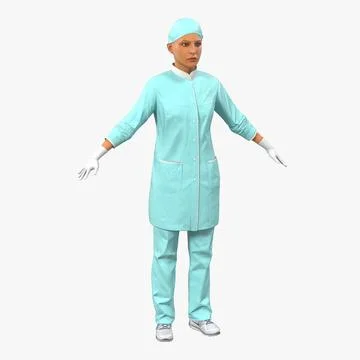 Female Surgeon Mediterranean 2 3D Model 3D Model