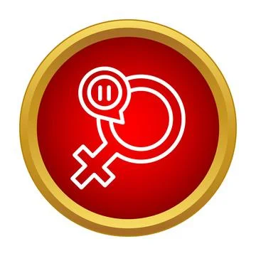 Female symbol with pause icon representing menopause Stock Illustration