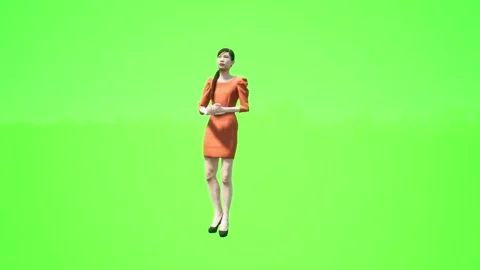 Female teacher explaining and answering and asking students, realistic 3D people Stock-Footage 243291653