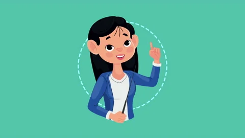 Female teacher with pointer character 스톡 동영상 215040779