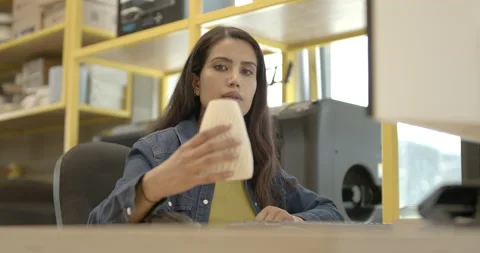 Female Technician working on computer with 3D model Stock Footage 165082298