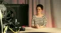 Female teen presenter in television studio 1 HD Footage