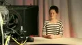 Female teenage presenter in television studio 1 HD Footage