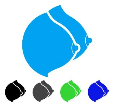 Female Tits Vector Icon Stock Illustration