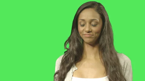 Female touching screen 動画素材 30520879