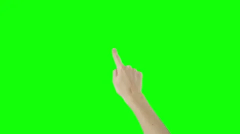 Female touchscreen gestures on green screen. 4K. Video stock 54121966