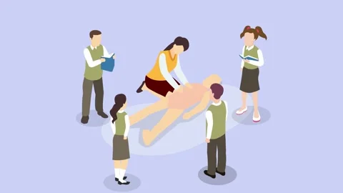 Female trainer doing first aid training class Stock Footage 162710975