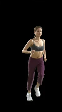 Female Training Runner Stock Footage 79682