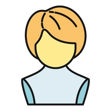 Female user avatar icon personal profile illustration Stock Illustration