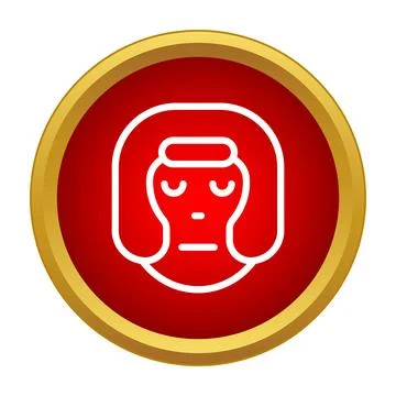 Female user avatar profile icon on red background Stock Illustration