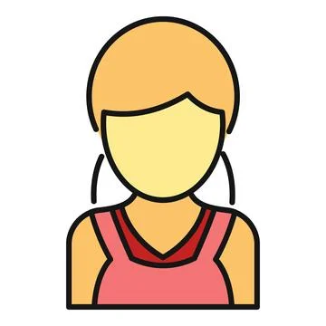 Female user avatar profile icon representing person Stock Illustration