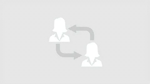 Female User Communication Interaction Icon Animation Transparent Background 스톡 동영상 335275200