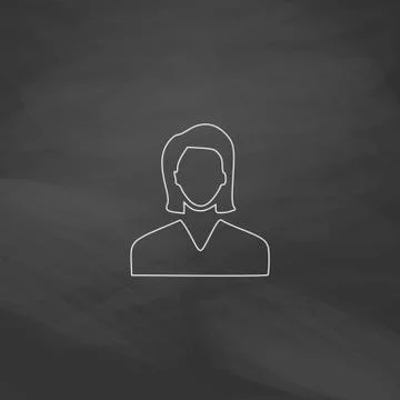 Female user computer symbol Stock Illustration