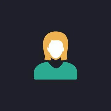Female user computer symbol Stock Illustration