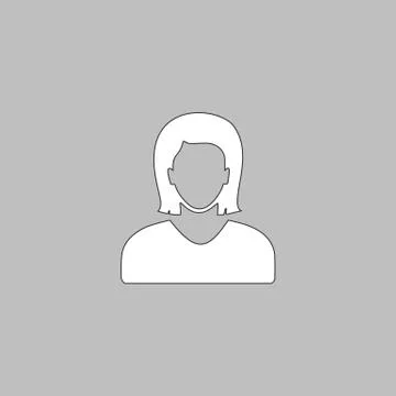 Female user computer symbol Stock Illustration
