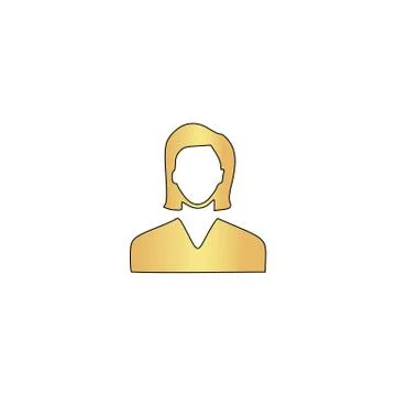 Female user computer symbol Stock Illustration