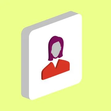 Female user computer symbol Stock Illustration