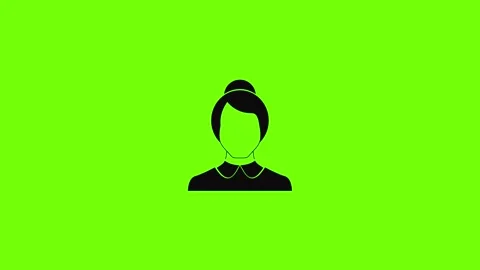 Female user icon animation Stock Footage 157072518