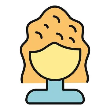 Female user icon representing profile or avatar Stock Illustration