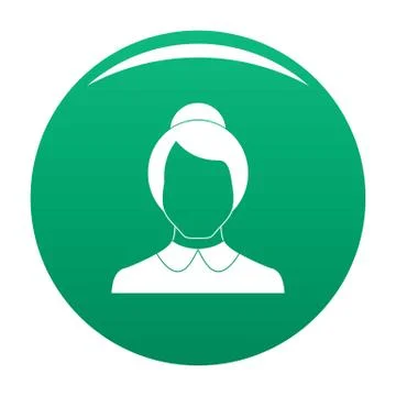 Female user icon vector green イラスト素材
