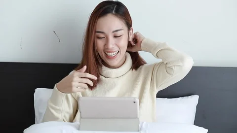 Female using digital tablet computer. Easy pay using digital gadget concept Stock-Footage 115989432