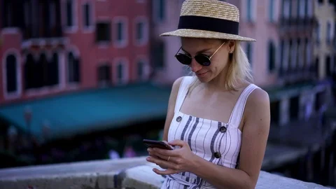 Female using mobile phone Stock Footage 100201699