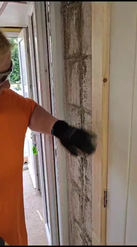Female using Ryobi Nail Gun Stock Footage 257459896