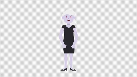 Female Vampire Angry Video stock 205051391