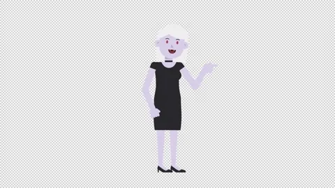 Female Vampire Pointing Right Video stock 205051729