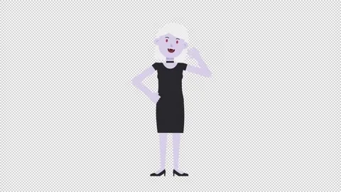 Female Vampire Waving Stock Footage 205051984