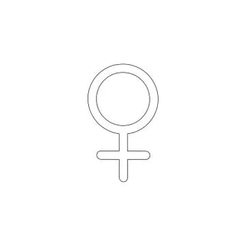 Female venus. flat vector icon Illustrazione stock
