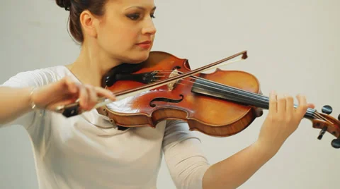 Female Violinist Stock Footage 35868022
