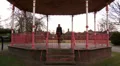 Female walking in park HD Footage