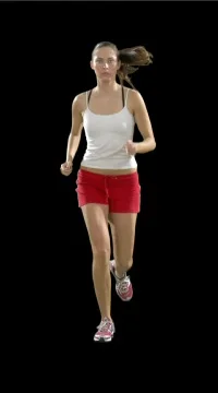 Female Warm up Run Stock Footage 79833