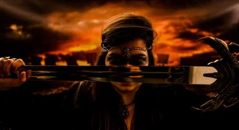 Female warrior 3 Stock Photos