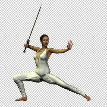 Female Warrior Stock Illustration