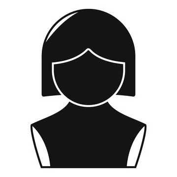 Female wig icon simple vector. Head style Stock Illustration
