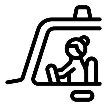 Female worker driving construction crane lifting building materials Ilustración de archivo