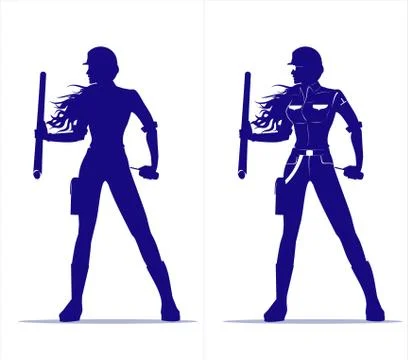 Female Worker Stock Illustration