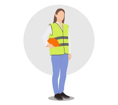 Female worker 库存插图