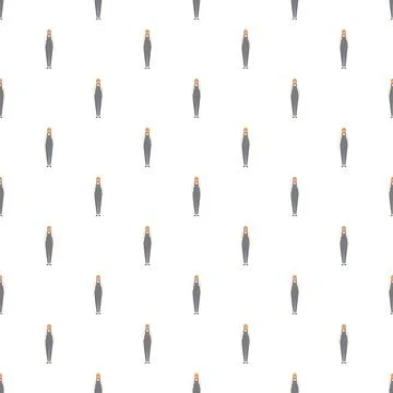 Female worker seamless pattern with uniform design Stock Illustration