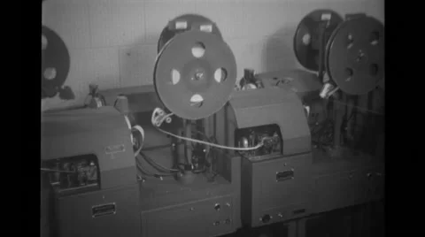 Female worker working on reels Stock Footage 37593426
