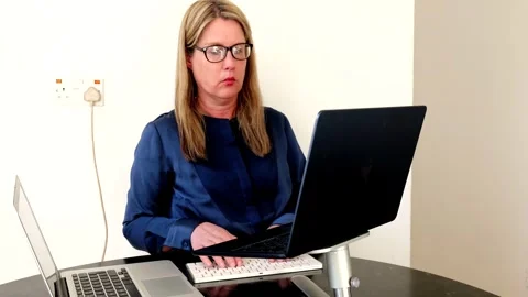 Female working from home Stock Footage 305867685