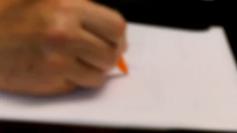 Female Writes Note With Pen Fast Blur 스톡 동영상 98079888