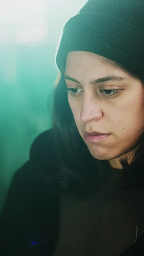 Female young hacker working on computer in dark room programming code Stock Footage 316792627