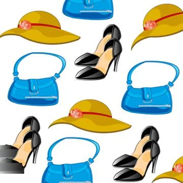 Feminine accesories pattern Illustrazione stock