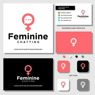 FEMININE CHAT LOGO Stock Illustration