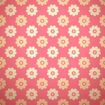 Feminine floral vector seamless pattern (tiling) Stock Illustration